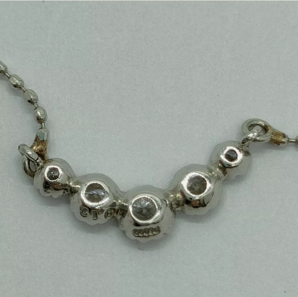 Necklace   Diamond 0.12ct Platinum - Picture 5 of 9